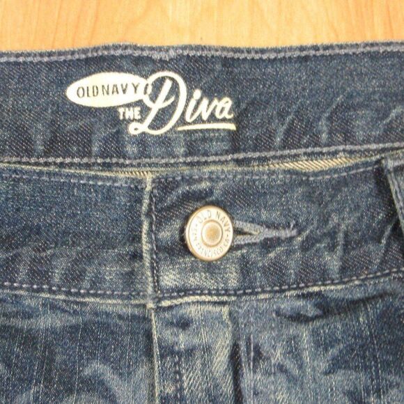 OLD NAVY The Diva Cut Off Denim Shorts Womens Size 8 Palm Trees Tropical Jeans - Picture 7 of 12